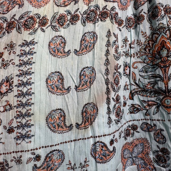 NWT Altar'd State Mint Paisley High Low Maxi Dress XS Gold Boho Fairy Cottage - Picture 8 of 9